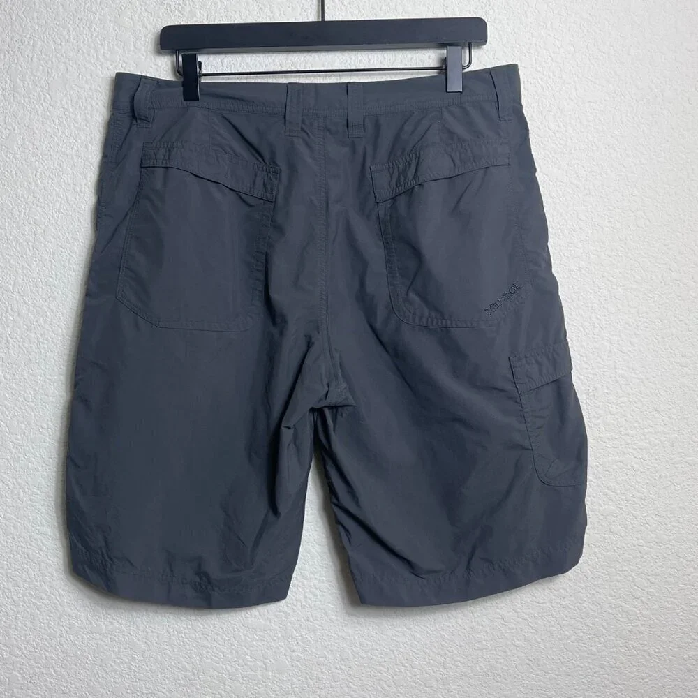 Marmot Men’s Gray Cargo Shorts – Size 34, Lightweight Nylon